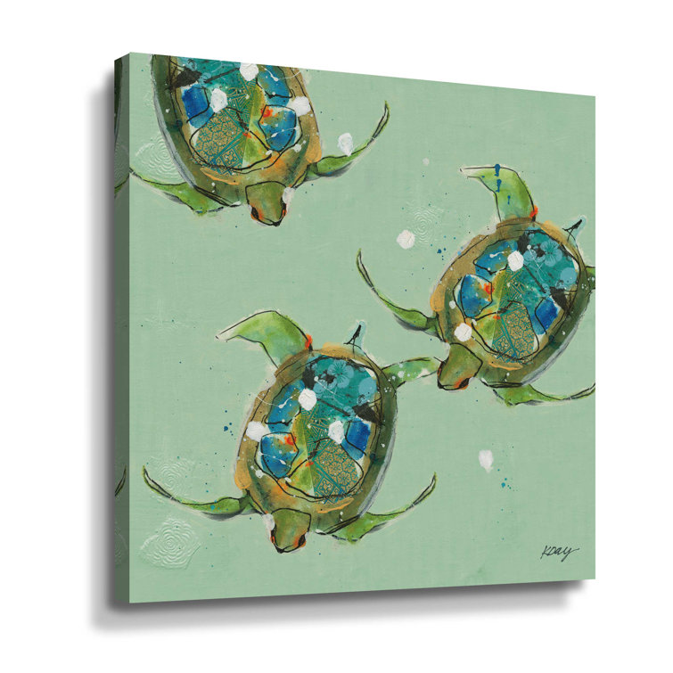 Bayou Breeze Sea Turtles Framed On Canvas Print Wayfair